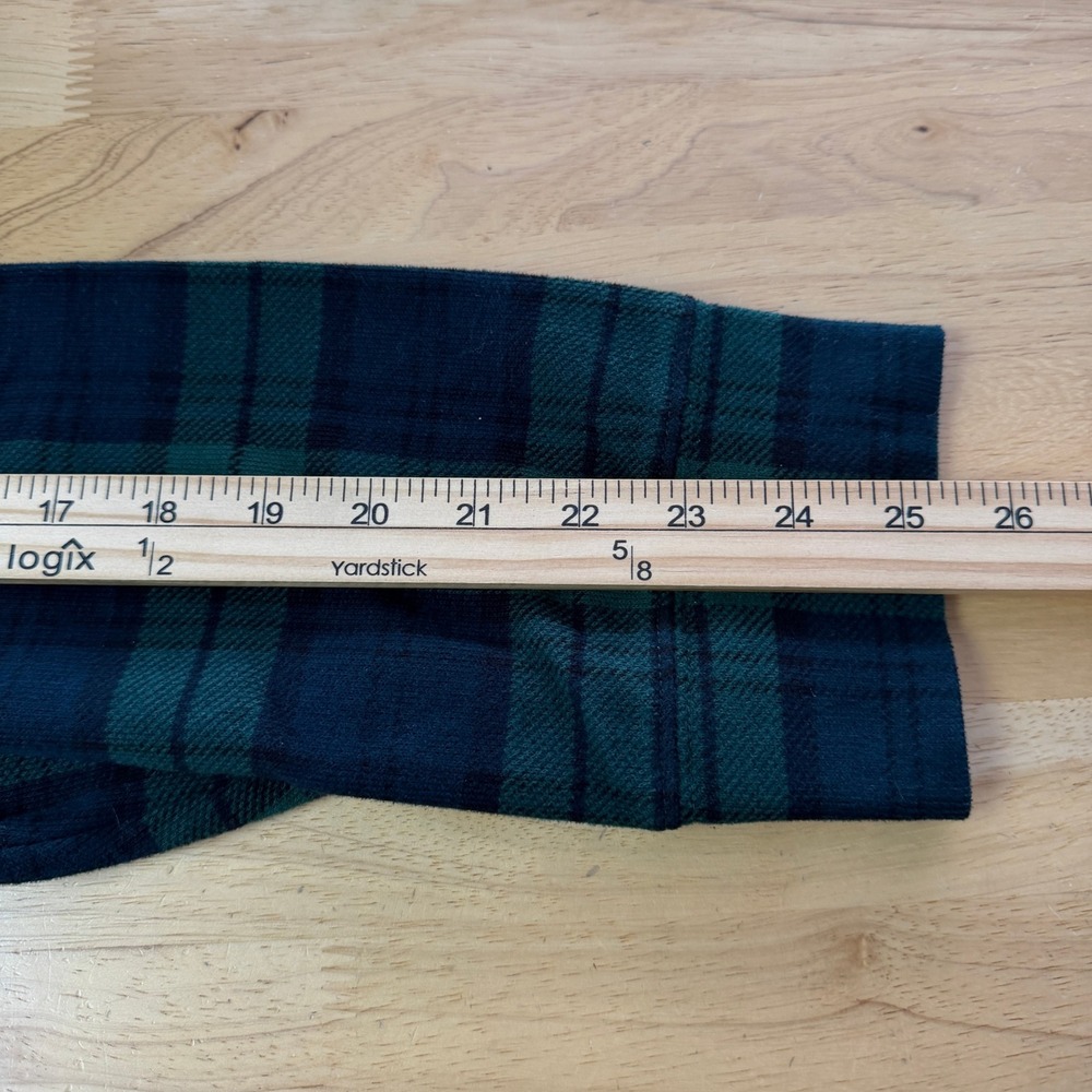 Polo Ralph Lauren Estate Rib Pullover Mens XL COTTON 1/4 Zip Green Black Plaid - Picture 8 of 10